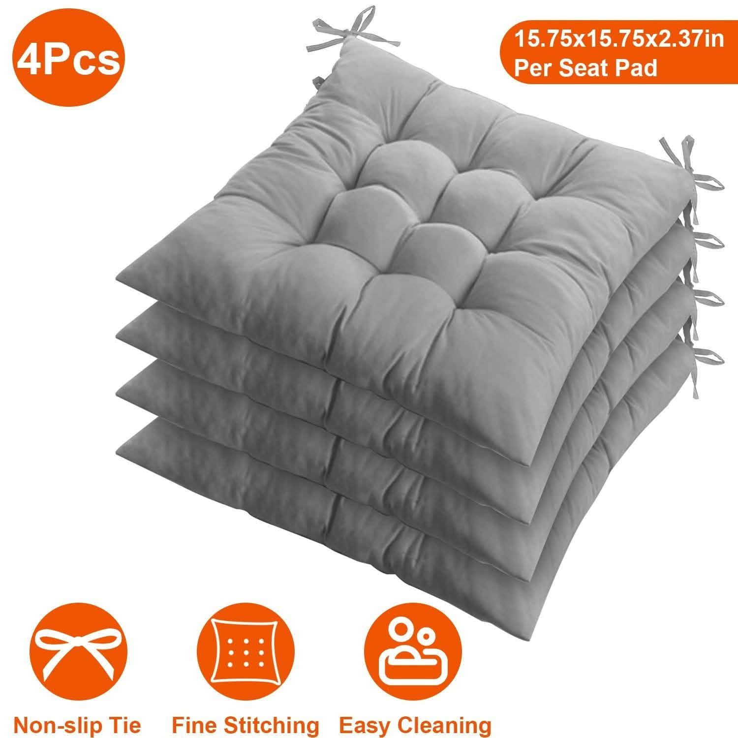 4-Pack: Chair Cushion Pads Pillow Furniture & Decor - Tophatter Daily Deals