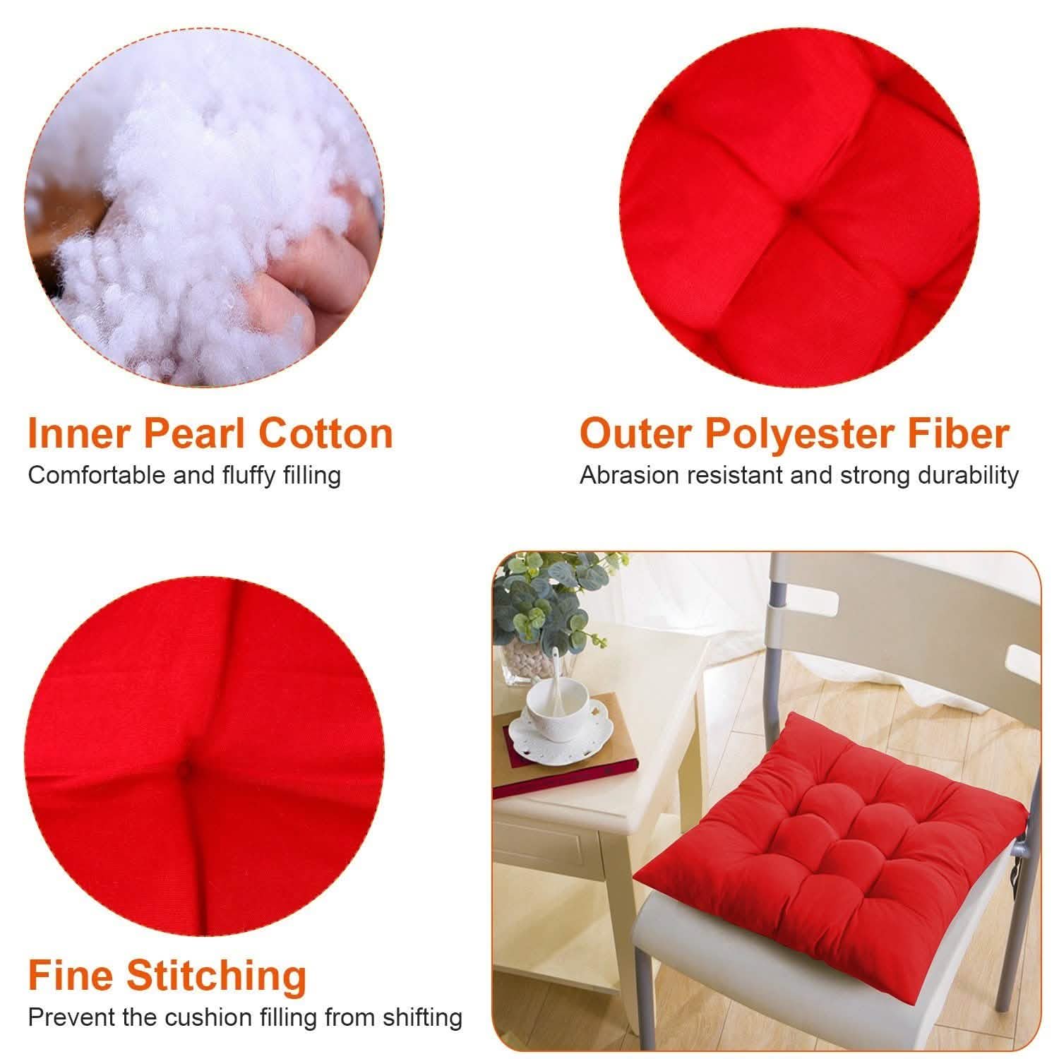 4-Pack: Chair Cushion Pads Pillow Furniture & Decor - Tophatter Daily Deals