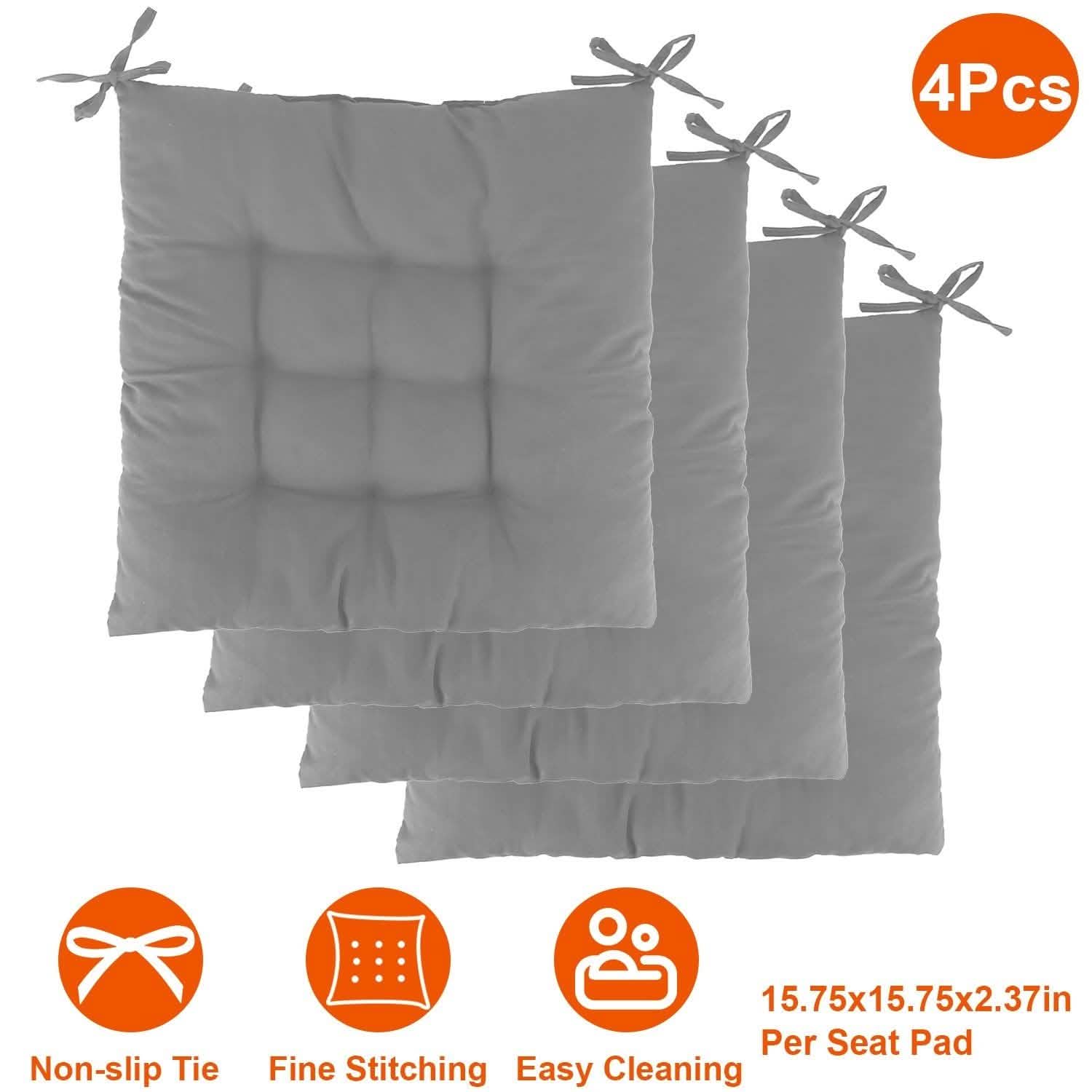 4-Pack: Chair Cushion Pads Pillow Furniture & Decor - Tophatter Daily Deals
