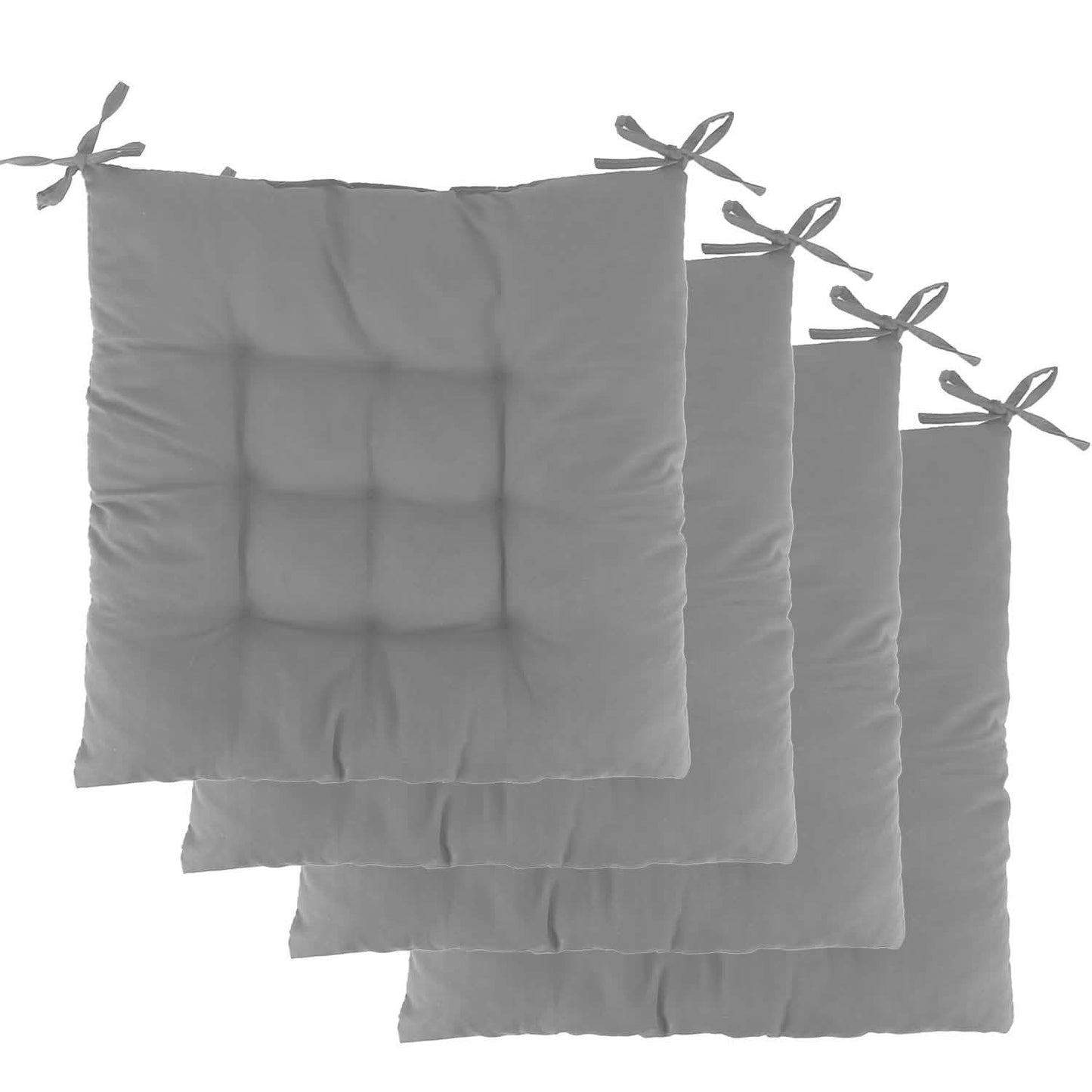 4-Pack: Chair Cushion Pads Pillow Gray Furniture & Decor - Tophatter Daily Deals