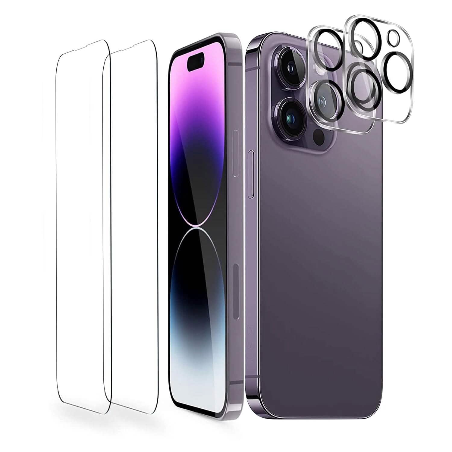 4-Pack: Clear Screen and Camera Lens Protector Set Mobile Accessories - Tophatter Daily Deals