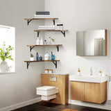 4-Pack: Corner Floating Shelf Wall Mount Display Storage Storage & Organization - Tophatter Daily Deals