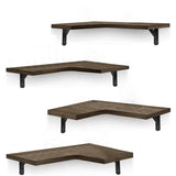4-Pack: Corner Floating Shelf Wall Mount Display Storage Storage & Organization - Tophatter Daily Deals