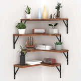 4-Pack: Corner Floating Shelf Wall Mount Display Storage Storage & Organization - Tophatter Daily Deals