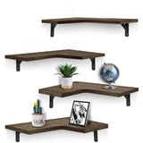 4-Pack: Corner Floating Shelf Wall Mount Display Storage Storage & Organization - Tophatter Daily Deals