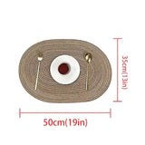 4-Pack: Cotton Oval Dining Mat Wine & Dining - Tophatter Daily Deals