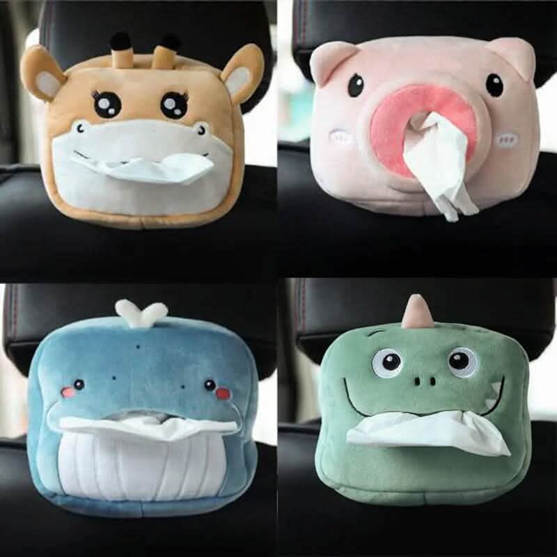 4-Pack: Cute Cartoon Car Tissue Box Automotive - Tophatter Daily Deals