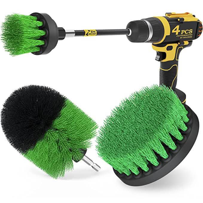 4-Pack: Electric Scrubber Cleaning Brushes Green Home Improvement - Tophatter Daily Deals