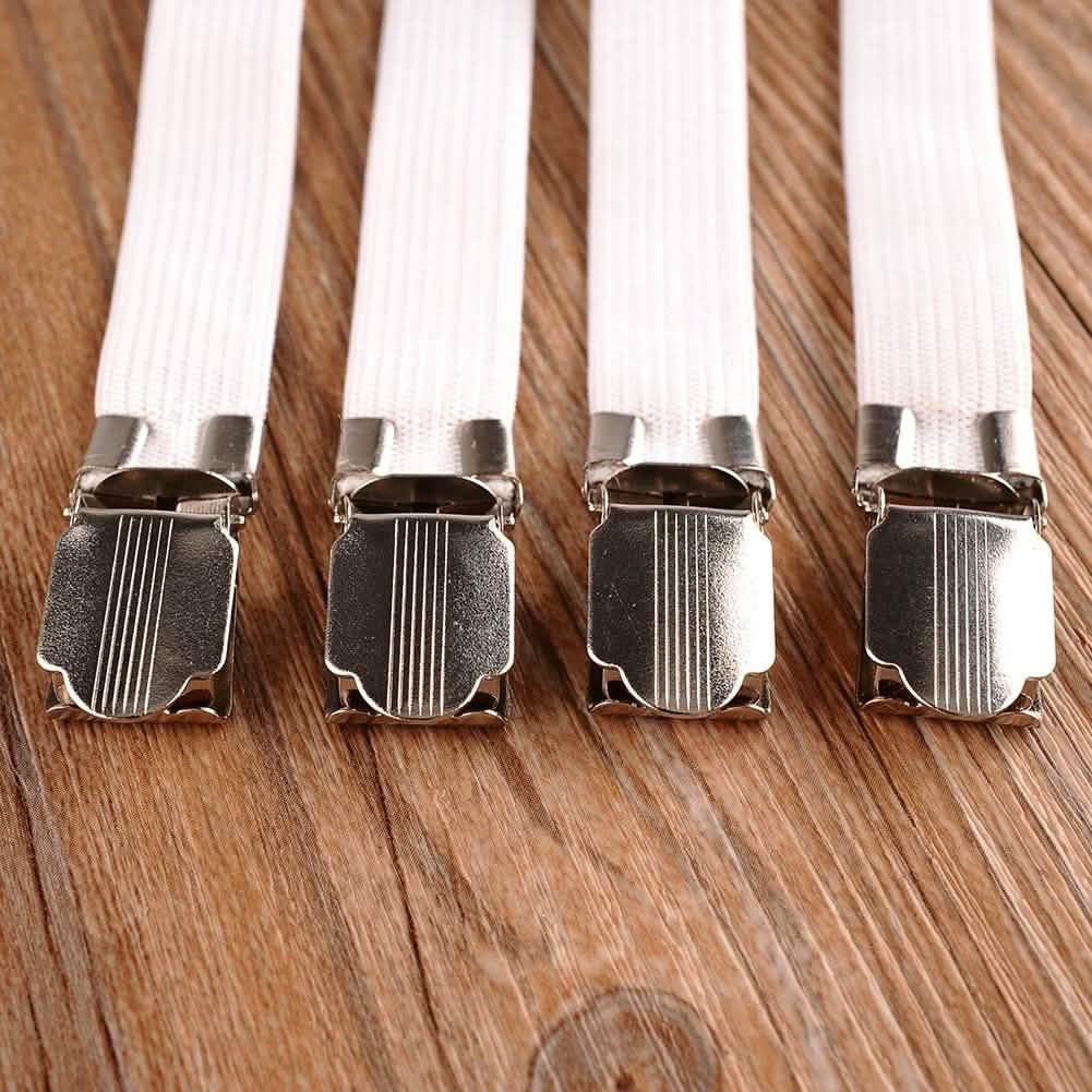 4-Pack: Fitted Bed Sheet Fasteners Bedding - Tophatter Daily Deals