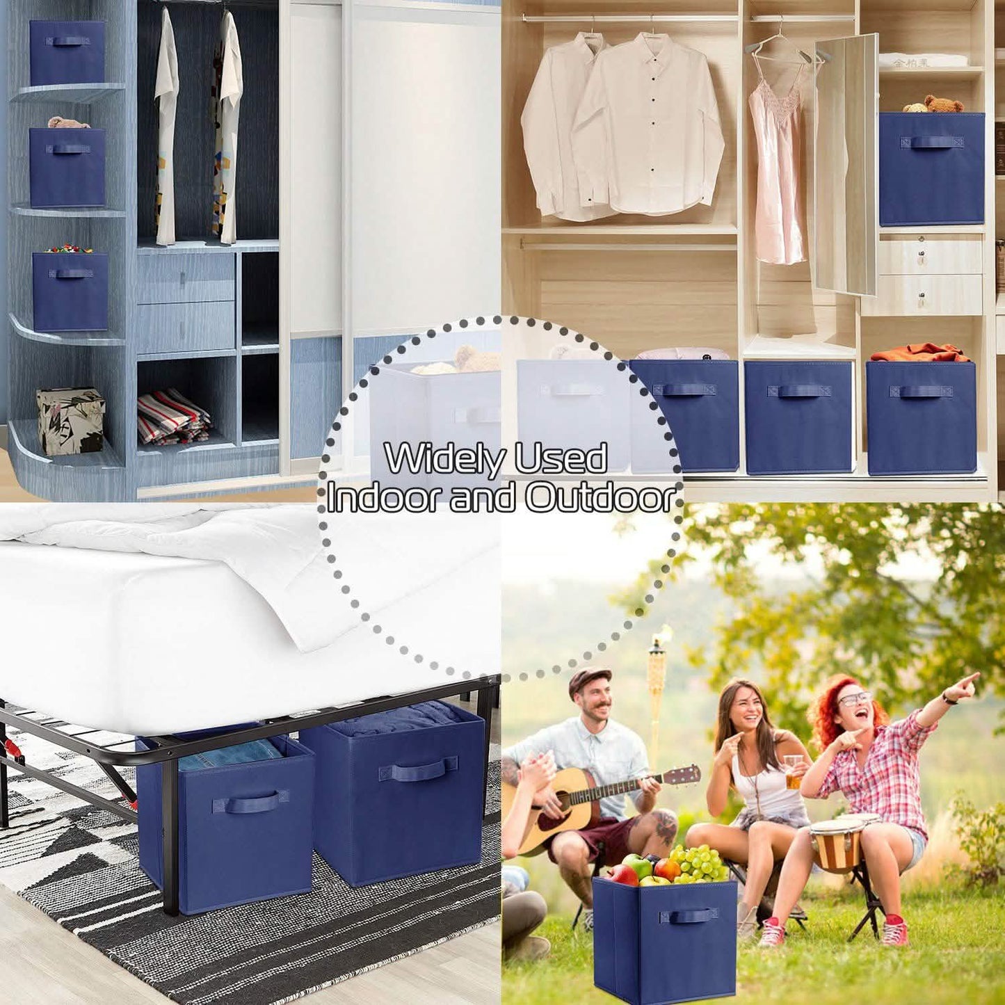 4-Pack: iMounTEK Foldable Storage Cube Bins Storage & Organization - Tophatter Daily Deals