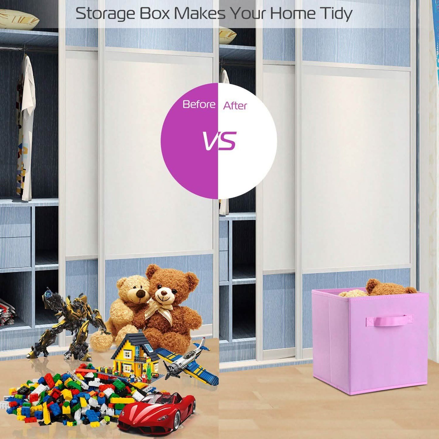 4-Pack: iMounTEK Foldable Storage Cube Bins Storage & Organization - Tophatter Daily Deals