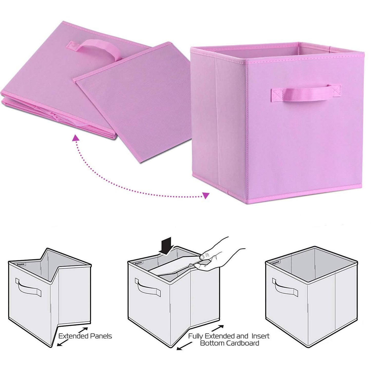 4-Pack: iMounTEK Foldable Storage Cube Bins Storage & Organization - Tophatter Daily Deals