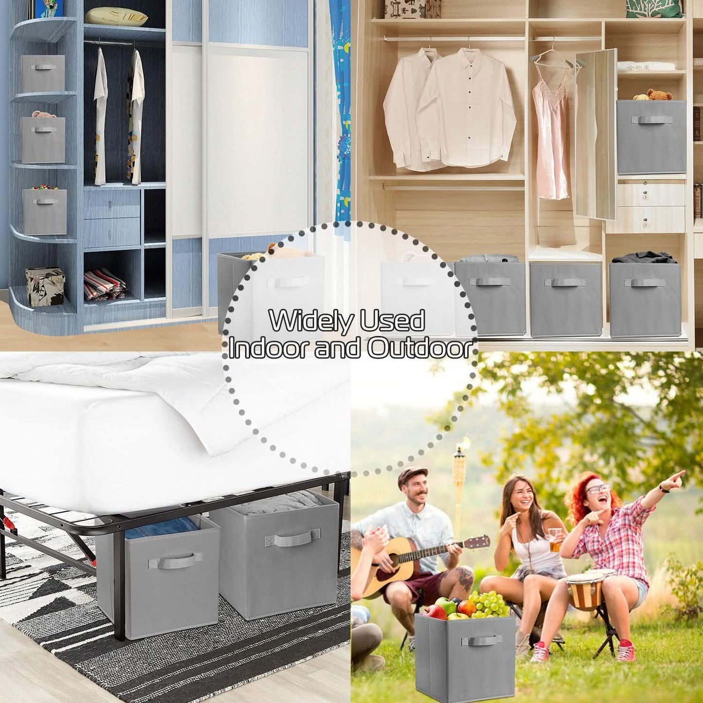 4-Pack: iMounTEK Foldable Storage Cube Bins Storage & Organization - Tophatter Daily Deals