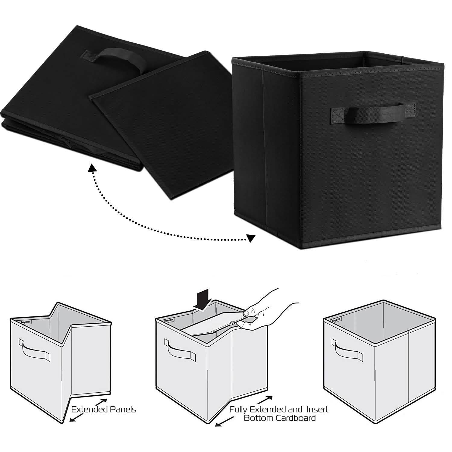 4-Pack: iMounTEK Foldable Storage Cube Bins Storage & Organization - Tophatter Daily Deals