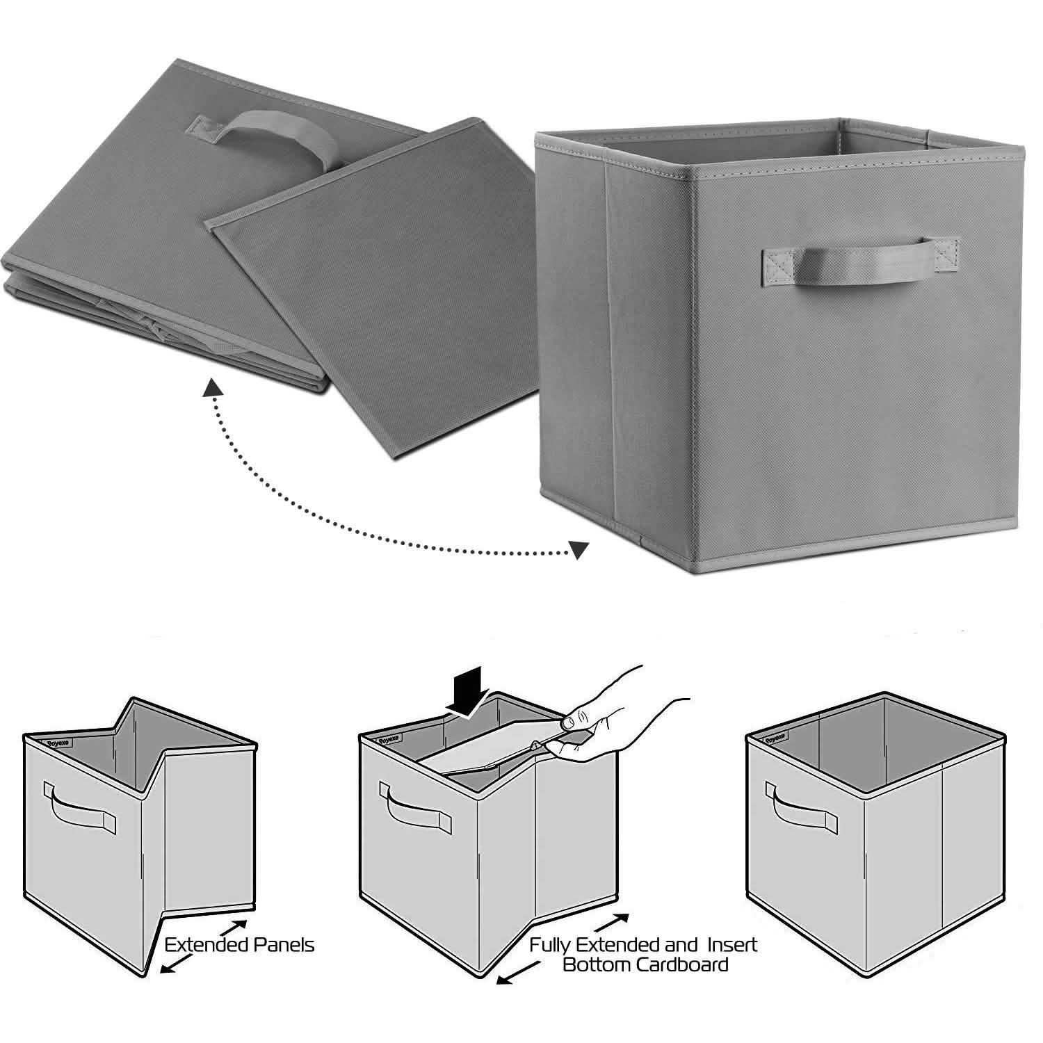4-Pack: iMounTEK Foldable Storage Cube Bins Storage & Organization - Tophatter Daily Deals