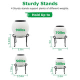 4-Pack: Iron Plotted Plant Stands Garden & Patio - Tophatter Daily Deals