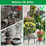 4-Pack: Iron Plotted Plant Stands Garden & Patio - Tophatter Daily Deals