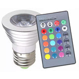4-Pack: Magic Light LED Light Bulb (E27 3W) with Remote - 16 Colors Indoor Lighting - Tophatter Daily Deals