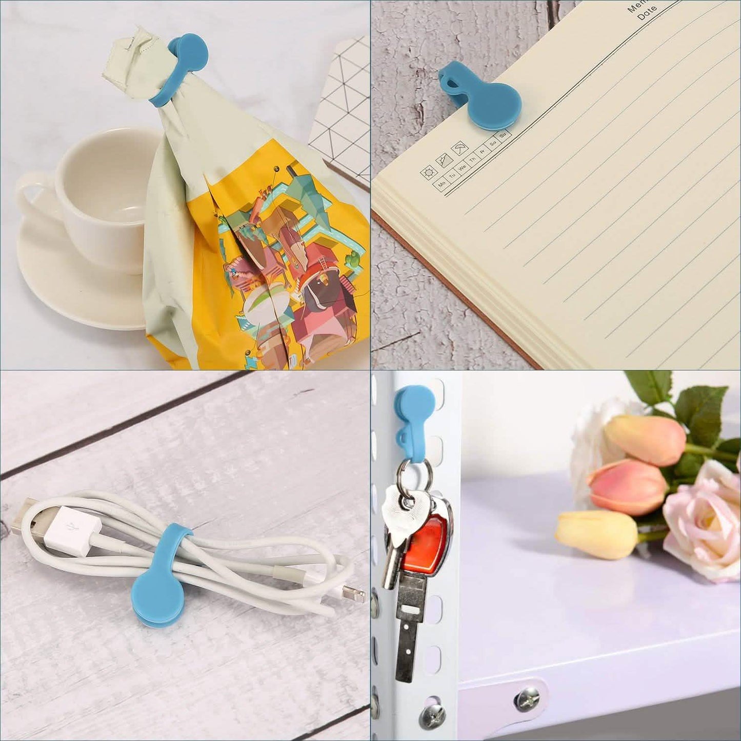 4-Pack: Magnetic Cable Clips Magnet Mobile Accessories - Tophatter Daily Deals
