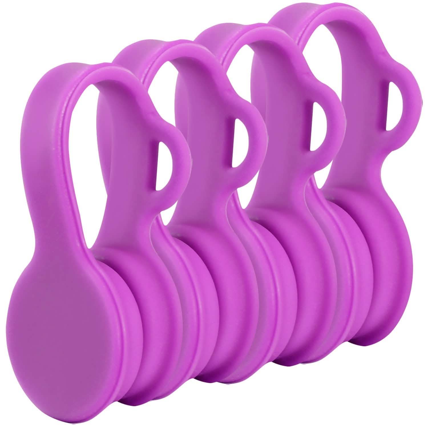 4-Pack: Magnetic Cable Clips Magnet Purple Mobile Accessories - Tophatter Daily Deals