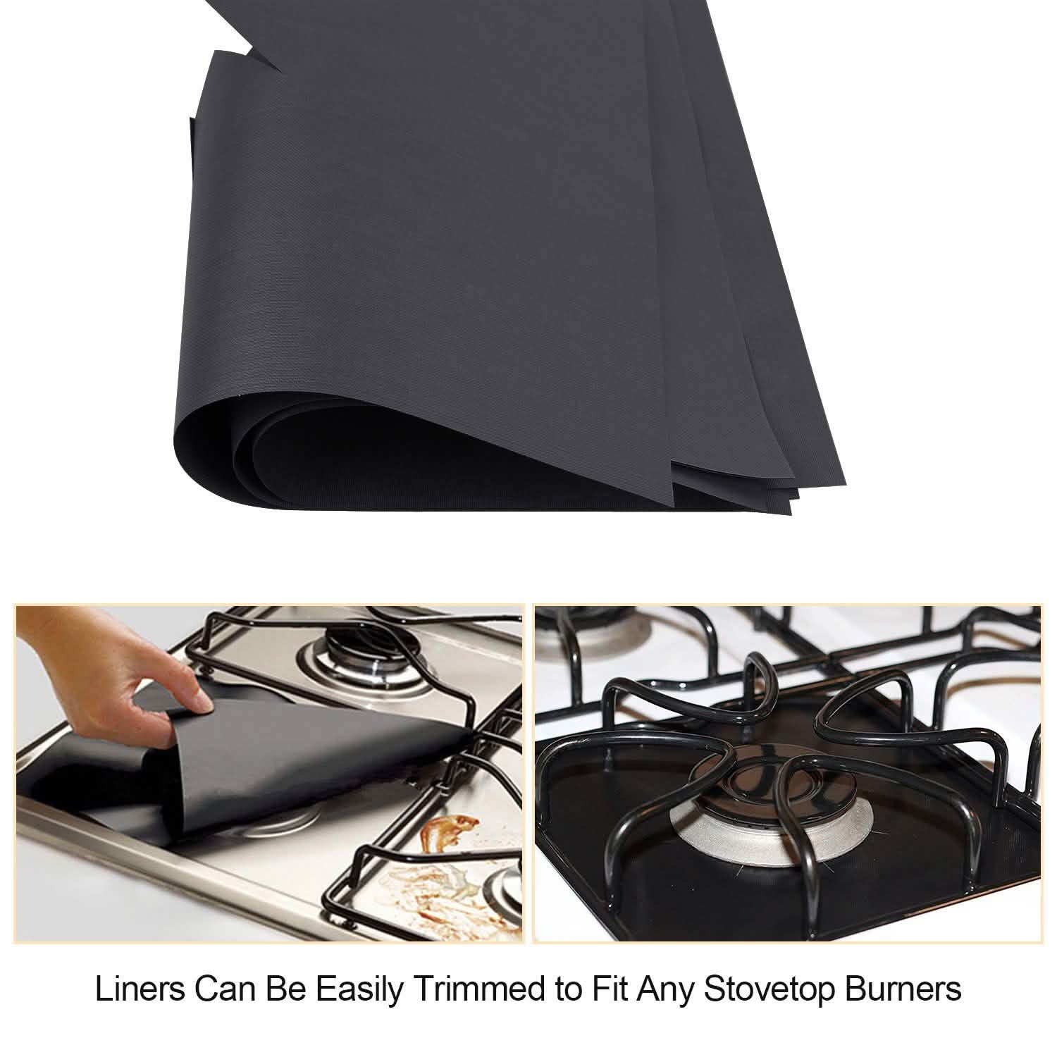 4-Pack: Reusable Nonstick Overtop Burner Protector Liner Kitchen Tools & Gadgets - Tophatter Daily Deals