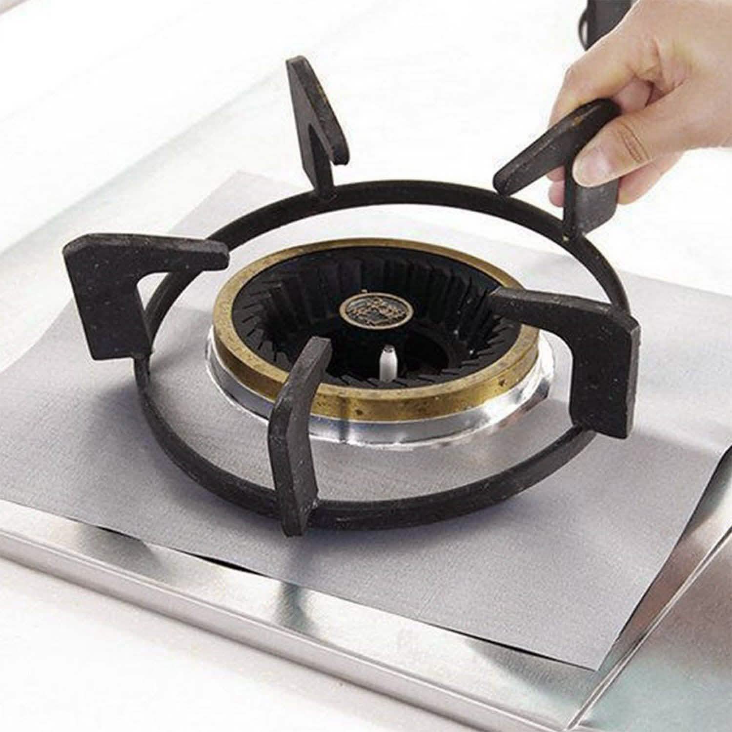4-Pack: Reusable Nonstick Overtop Burner Protector Liner Kitchen Tools & Gadgets - Tophatter Daily Deals