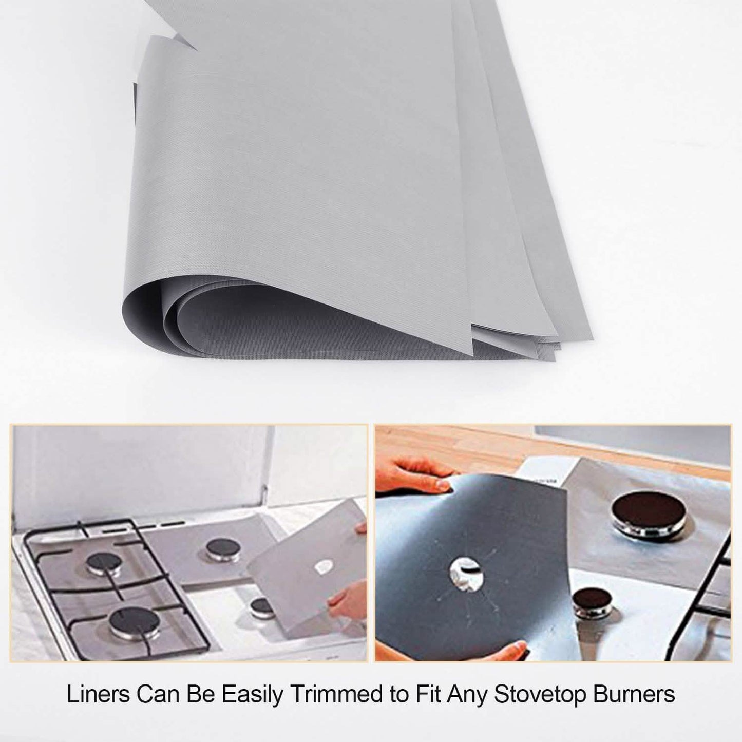 4-Pack: Reusable Nonstick Overtop Burner Protector Liner Kitchen Tools & Gadgets - Tophatter Daily Deals