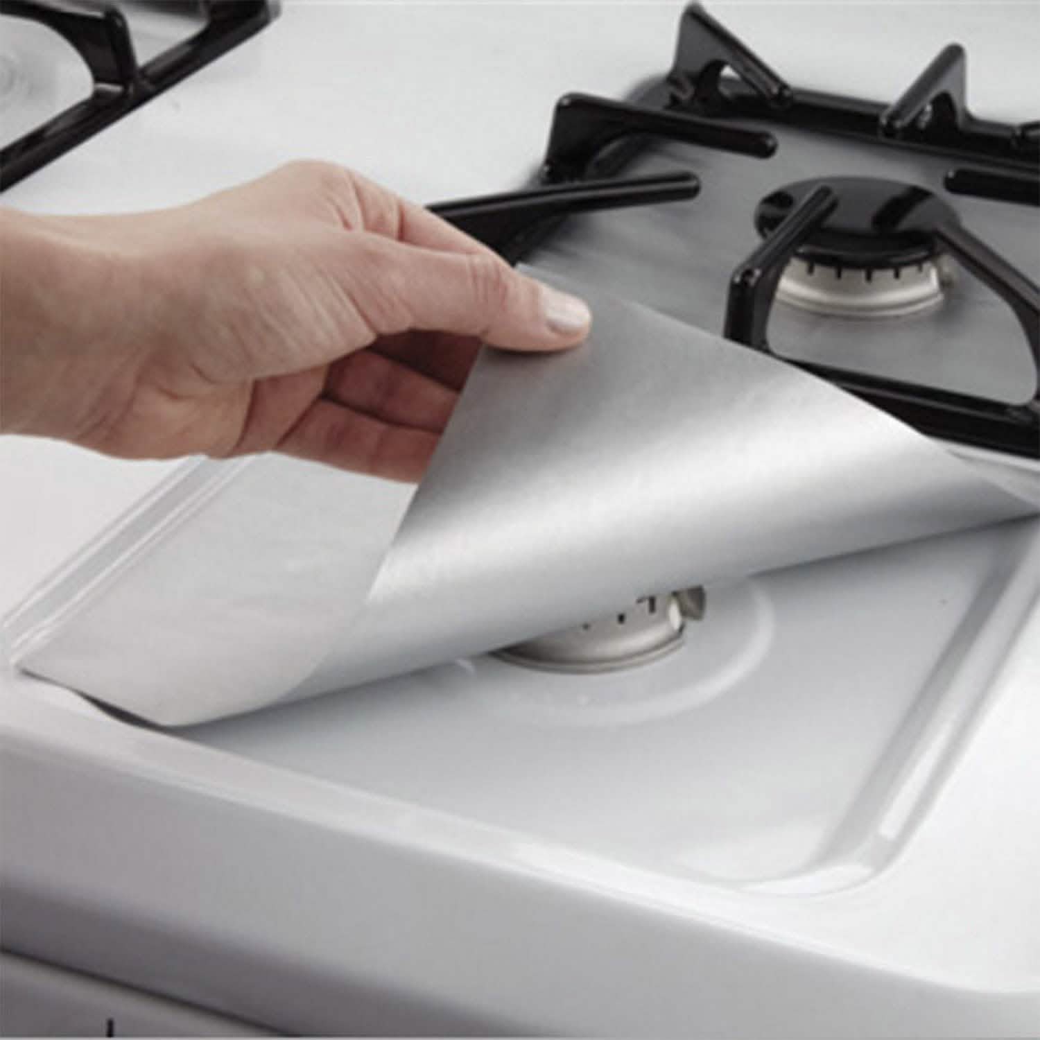 4-Pack: Reusable Nonstick Overtop Burner Protector Liner Kitchen Tools & Gadgets - Tophatter Daily Deals