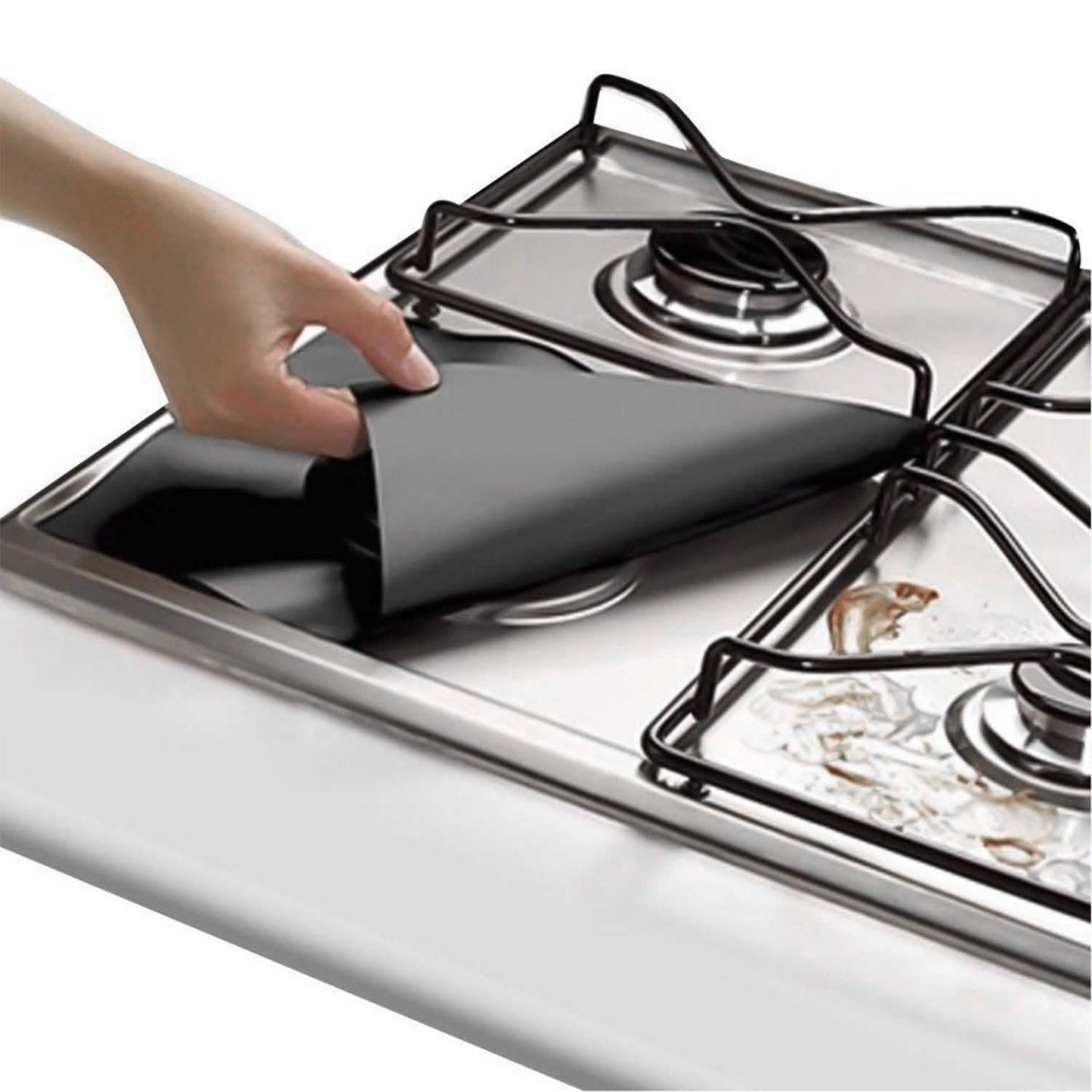 4-Pack: Reusable Nonstick Overtop Burner Protector Liner Kitchen Tools & Gadgets - Tophatter Daily Deals