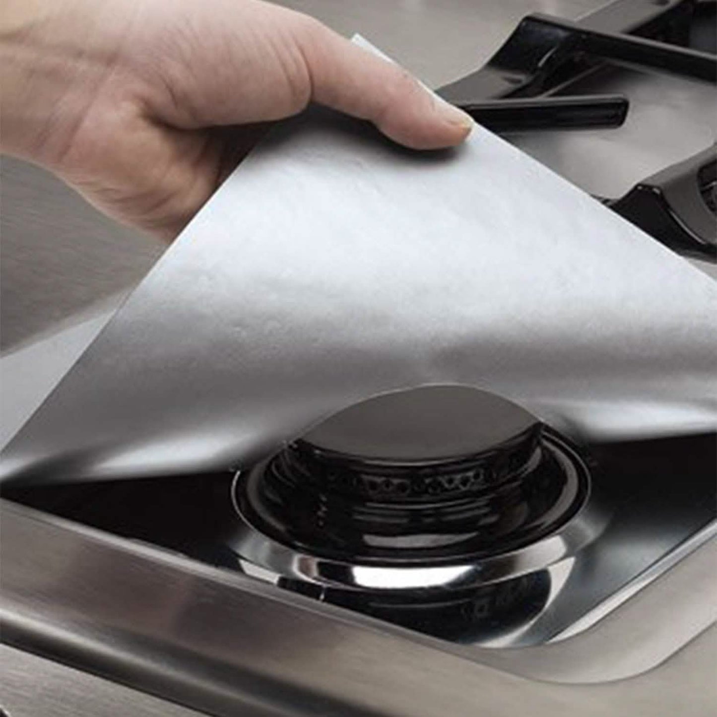 4-Pack: Reusable Nonstick Overtop Burner Protector Liner Kitchen Tools & Gadgets - Tophatter Daily Deals