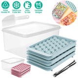 4-Pack: Small Ice Cube Maker Mold with Lid Bin Kitchen Tools & Gadgets - Tophatter Daily Deals