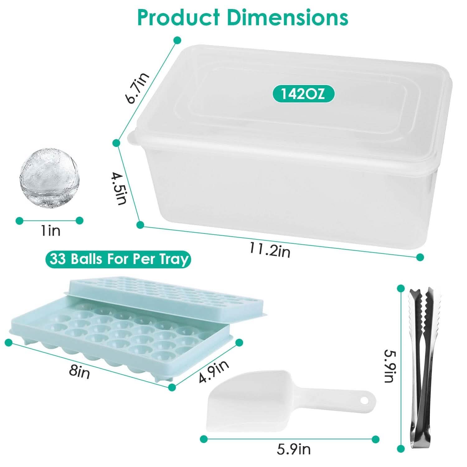4-Pack: Small Ice Cube Maker Mold with Lid Bin Kitchen Tools & Gadgets - Tophatter Daily Deals