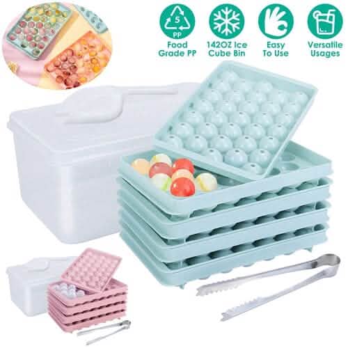4-Pack: Small Ice Cube Maker Mold with Lid Bin Kitchen Tools & Gadgets - Tophatter Daily Deals