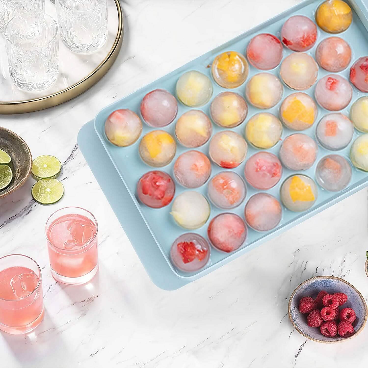 4-Pack: Small Ice Cube Maker Mold with Lid Bin Kitchen Tools & Gadgets - Tophatter Daily Deals
