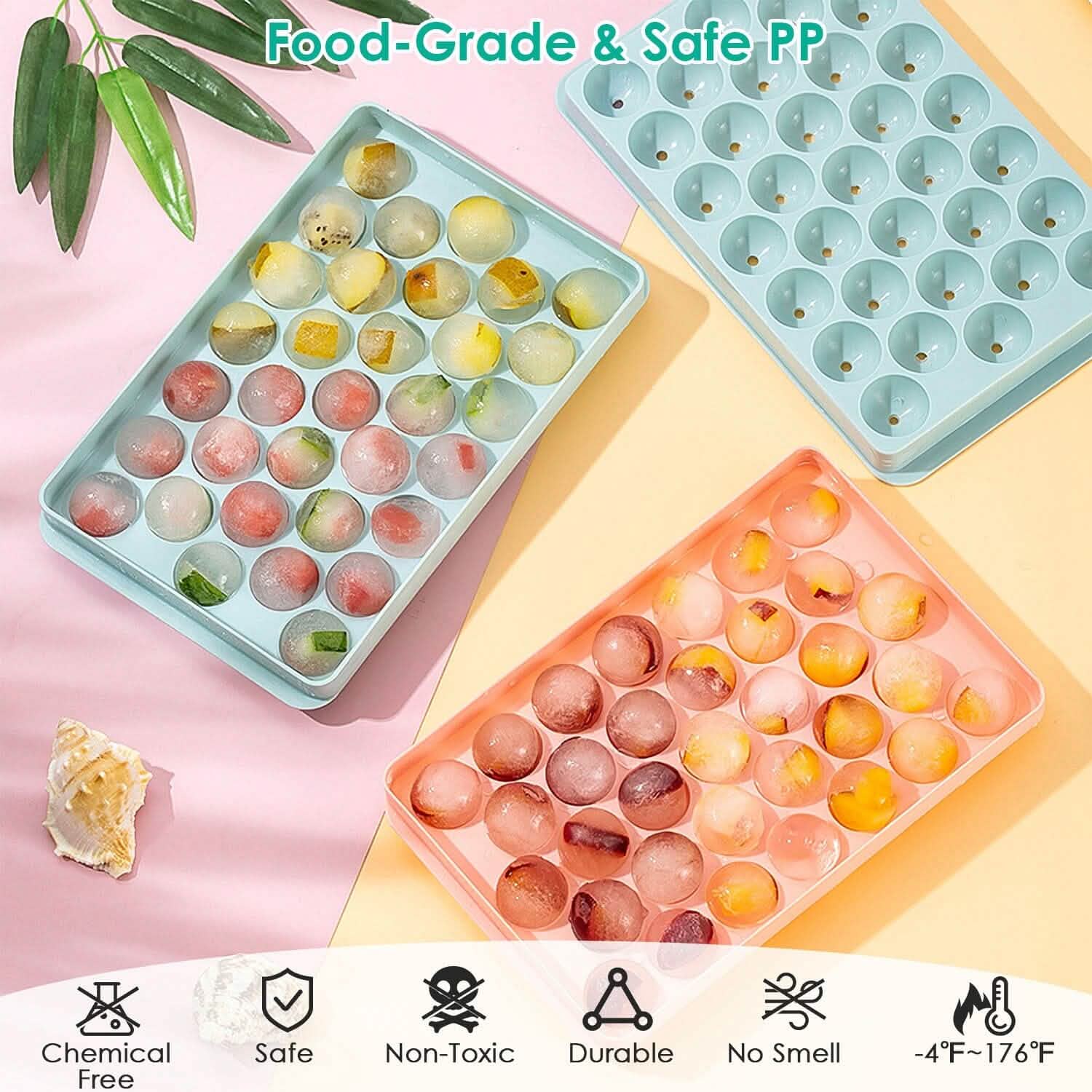 4-Pack: Small Ice Cube Maker Mold with Lid Bin Kitchen Tools & Gadgets - Tophatter Daily Deals