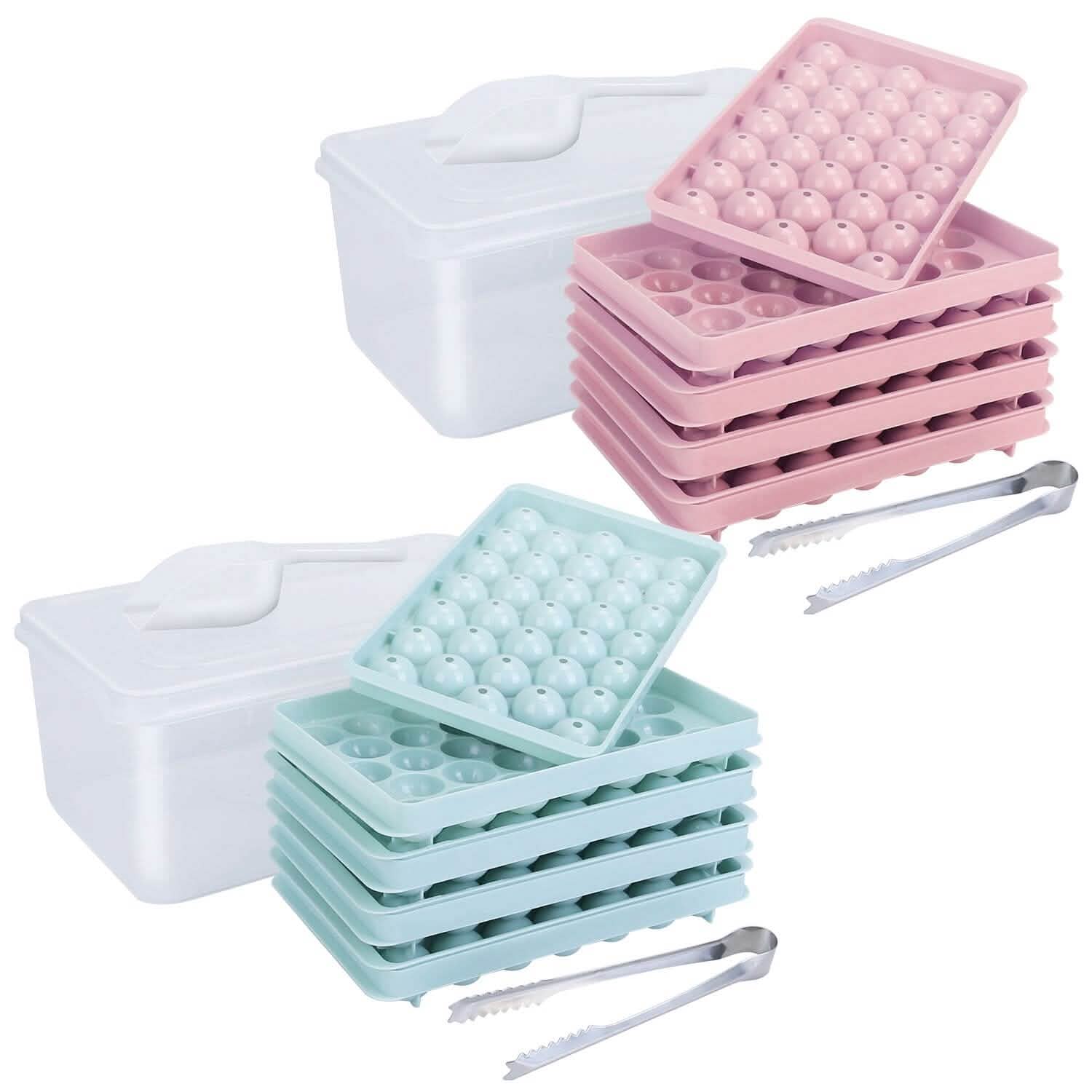 4-Pack: Small Ice Cube Maker Mold with Lid Bin Kitchen Tools & Gadgets - Tophatter Daily Deals