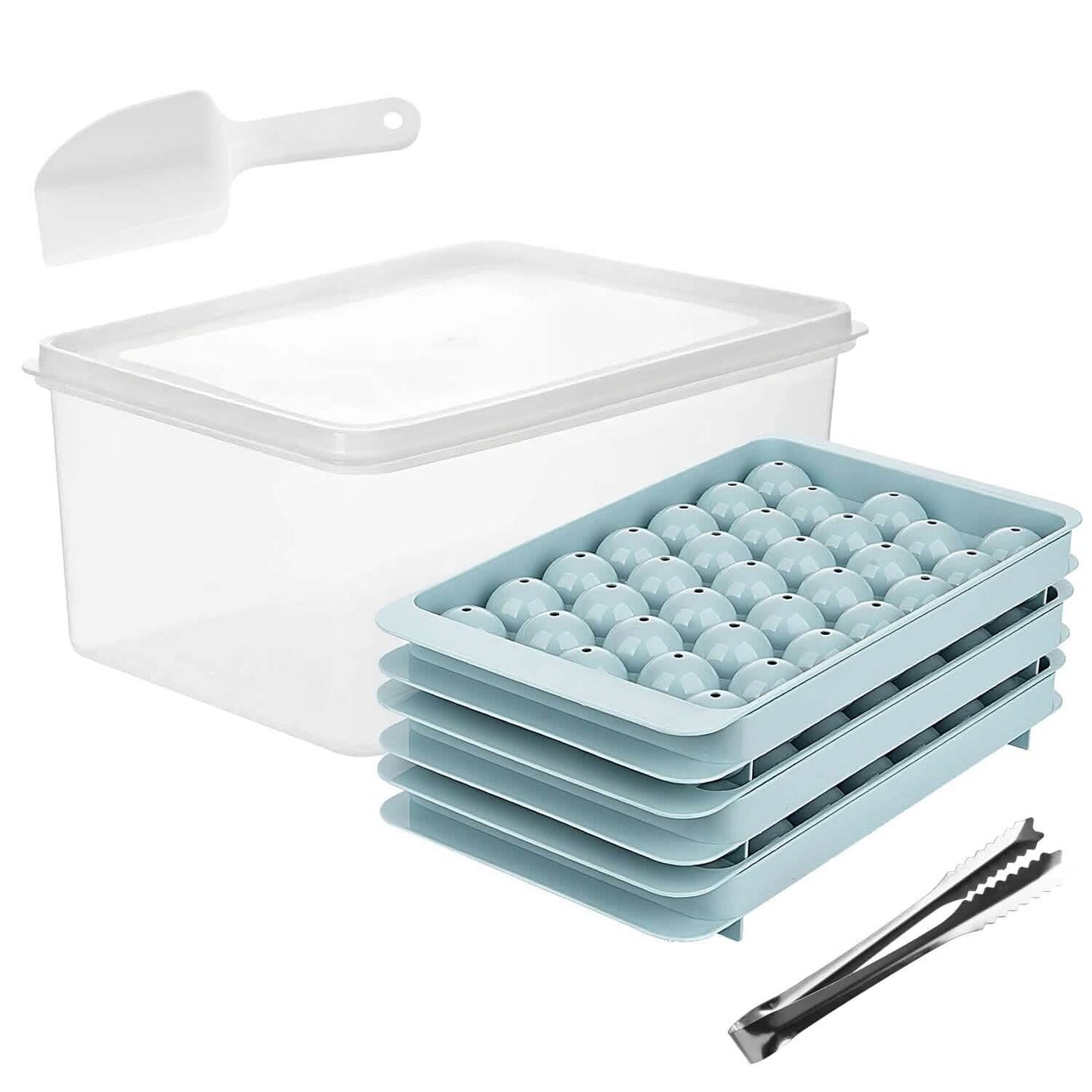 4-Pack: Small Ice Cube Maker Mold with Lid Bin Kitchen Tools & Gadgets - Tophatter Daily Deals