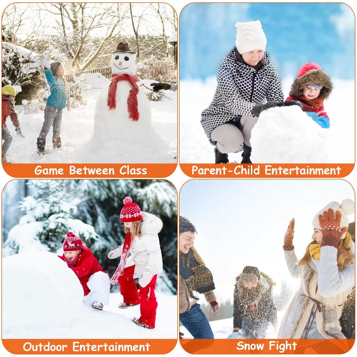 4-Pack: Snowball Makers Set Clip Snow Molds Toys & Games - Tophatter Daily Deals