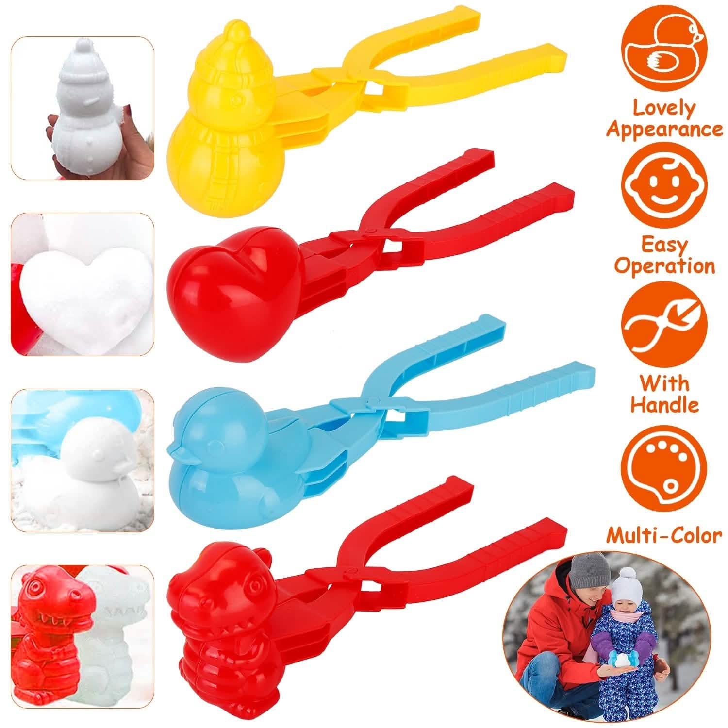 4-Pack: Snowball Makers Set Clip Snow Molds Toys & Games - Tophatter Daily Deals