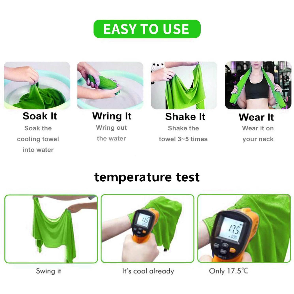 4-Pack: Soft Breathable Cooling Towel Fitness & Exercise - Tophatter Daily Deals