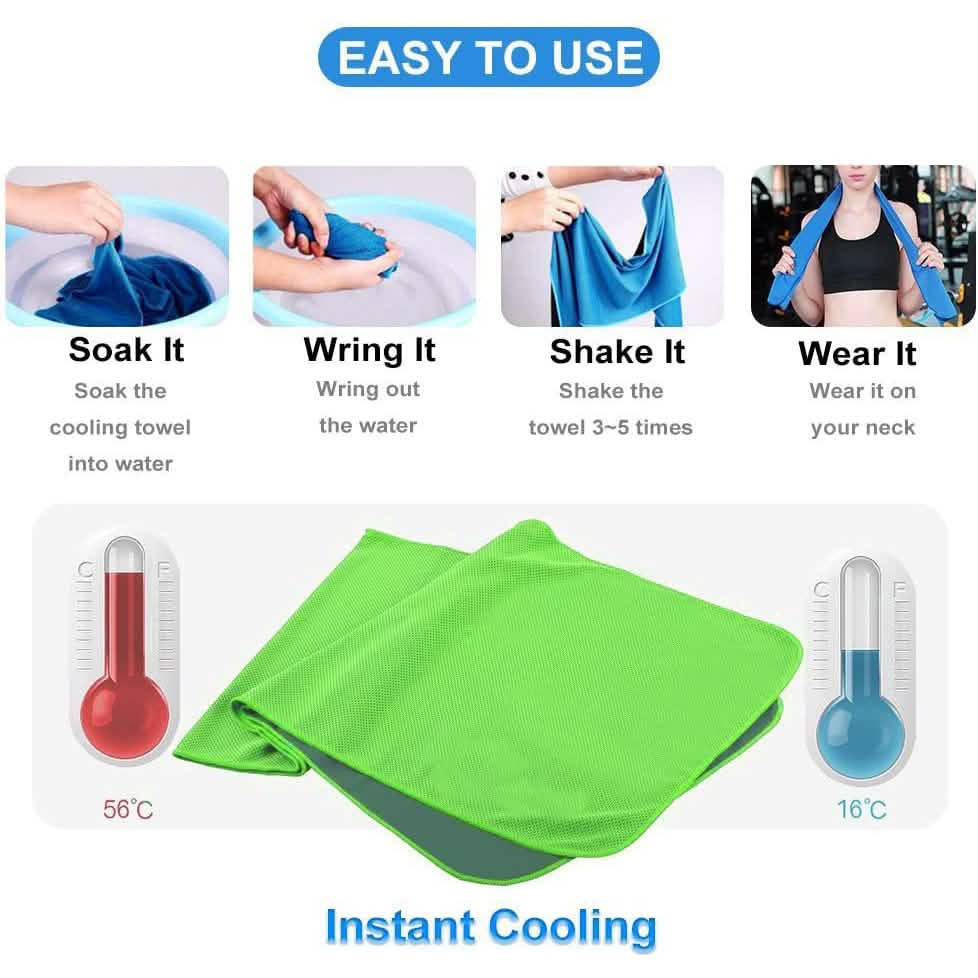 4-Pack: Soft Breathable Cooling Towel Fitness & Exercise - Tophatter Daily Deals