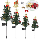 4-Pack: Solar Christmas Tree Lights Garden Decorations Seasonal Decor - Tophatter Daily Deals