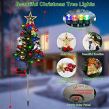 4-Pack: Solar Christmas Tree Lights Garden Decorations Seasonal Decor - Tophatter Daily Deals