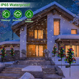 4-Pack: Solar Christmas Tree Lights Garden Decorations Seasonal Decor - Tophatter Daily Deals