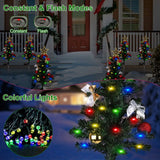 4-Pack: Solar Christmas Tree Lights Garden Decorations Seasonal Decor - Tophatter Daily Deals
