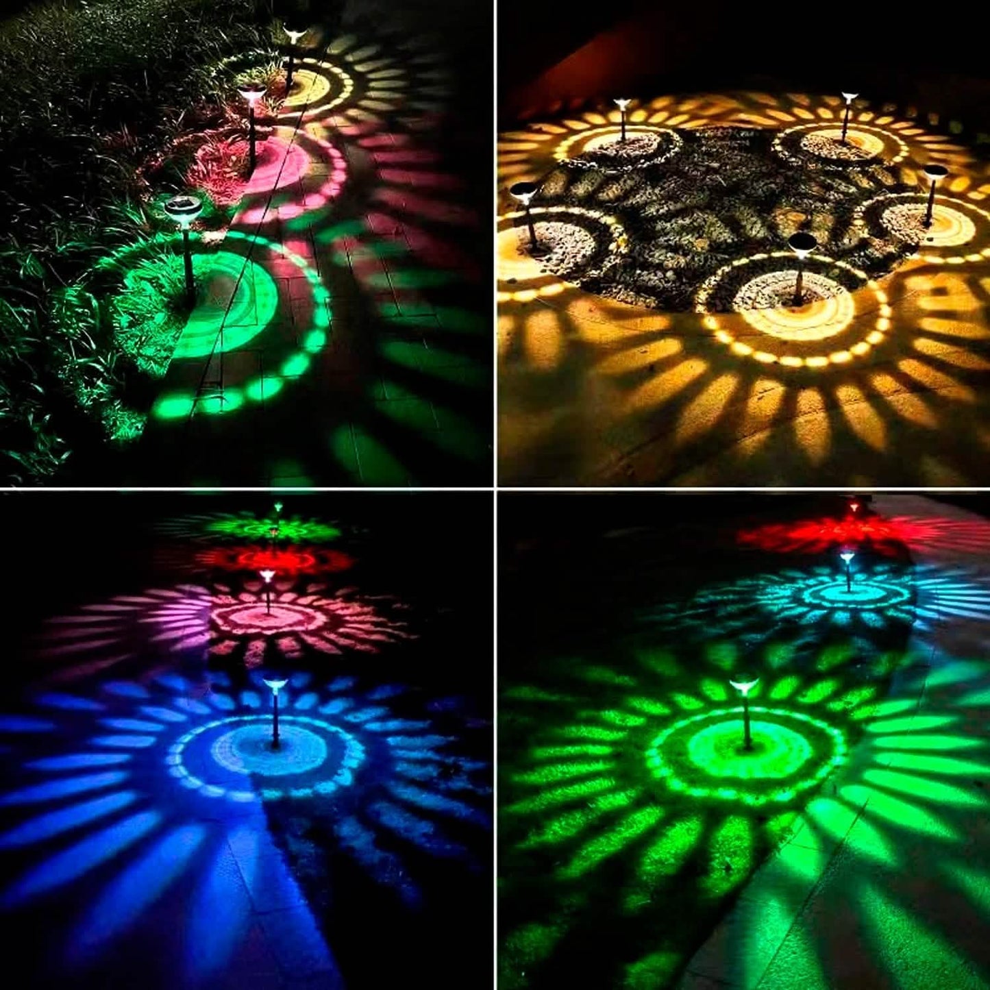 4-Pack: Solar Pathway Color Changing Garden Light Outdoor Lighting - Tophatter Daily Deals