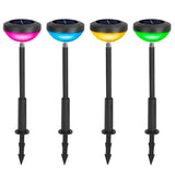 4-Pack: Solar Pathway Color Changing Garden Light Outdoor Lighting - Tophatter Daily Deals