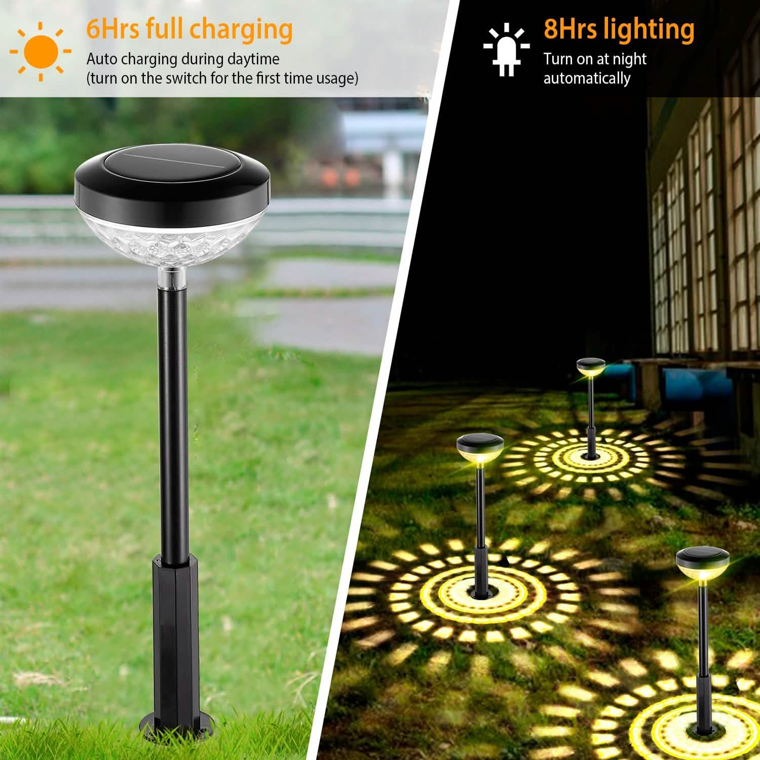 4-Pack: Solar Pathway Color Changing Garden Light Outdoor Lighting - Tophatter Daily Deals
