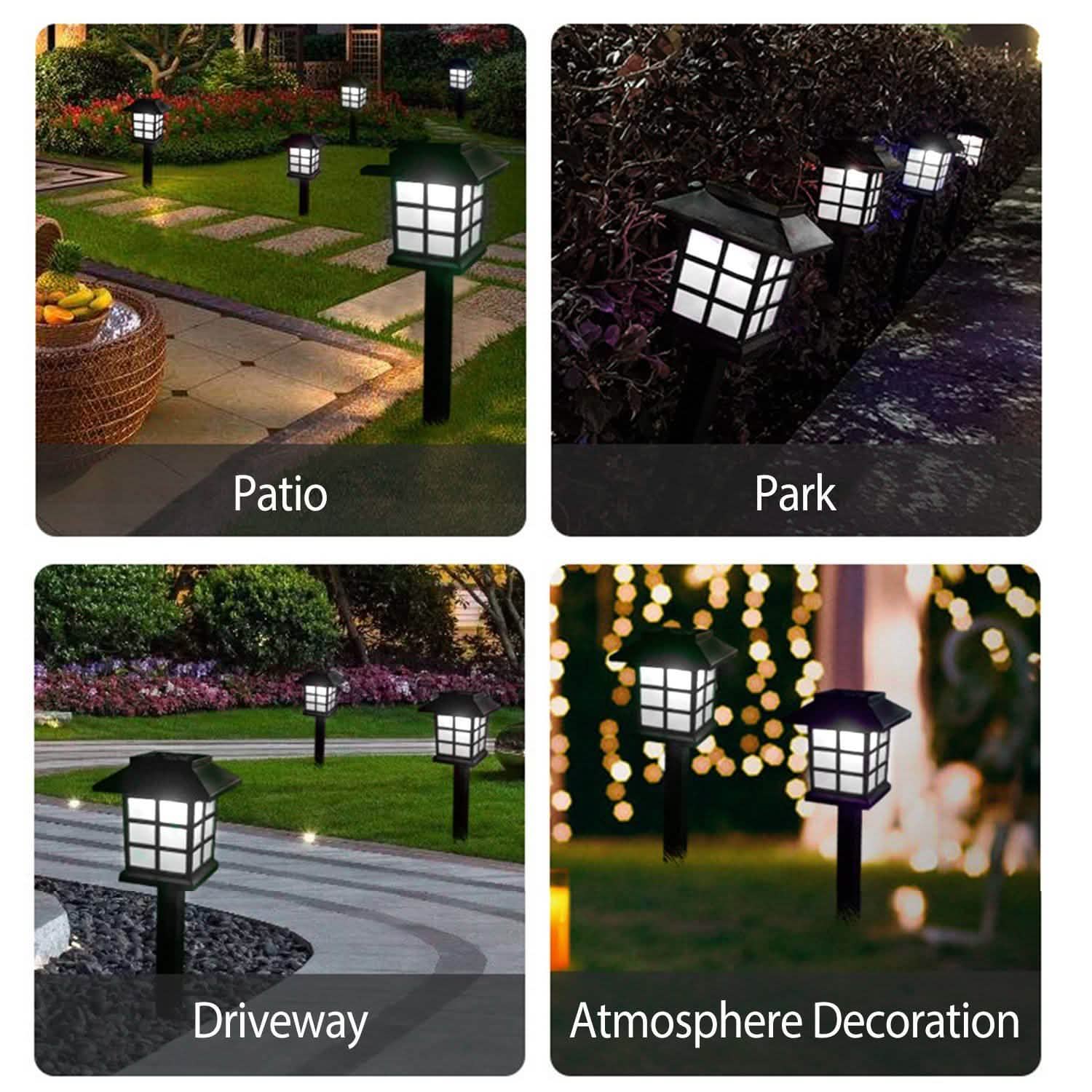 4-Pack: Solar Pathway Lights Outdoor Lighting - Tophatter Daily Deals
