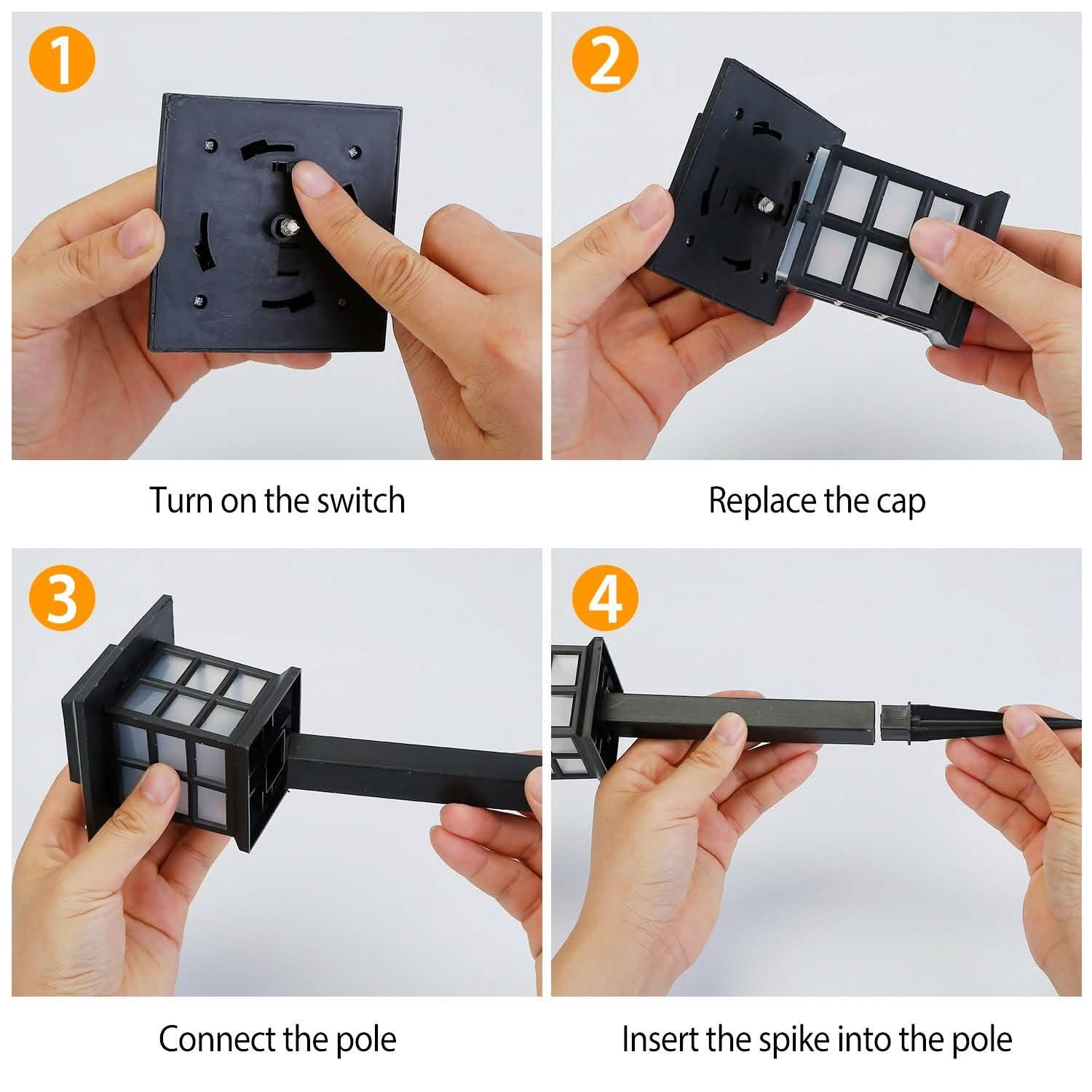 4-Pack: Solar Pathway Lights Outdoor Lighting - Tophatter Daily Deals